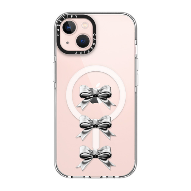 CASETiFY iPhone 13 ケース クリア クリア ケース MagSafe対応 Butterfly,Sport Chrome Bows