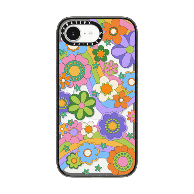 CASETiFY iPhone 16e Case Black Impact Case MagSafe Compatible Groovy Floral casetify_artist Back to School CASETiFY iPhone 16e Case Black Impact Case MagSafe Compatible Groovy Floral casetify_artist Back to School