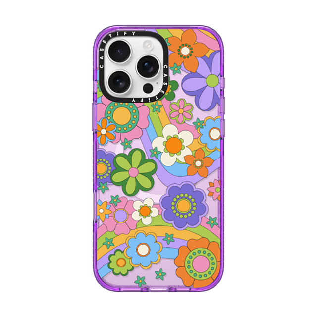 CASETiFY iPhone 16 Pro Max ケース パープル インパクトケース MagSafe対応 Groovy Floral casetify_artist Father's Day CASETiFY iPhone 16 Pro Max ケース パープル インパクトケース MagSafe対応 Groovy Floral casetify_artist Father's Day