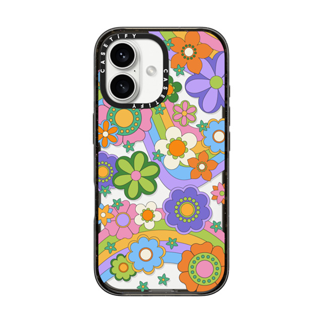 CASETiFY iPhone 16 ケース ブラック インパクトケース Groovy Floral casetify_artist Father's Day CASETiFY iPhone 16 ケース ブラック インパクトケース Groovy Floral casetify_artist Father's Day