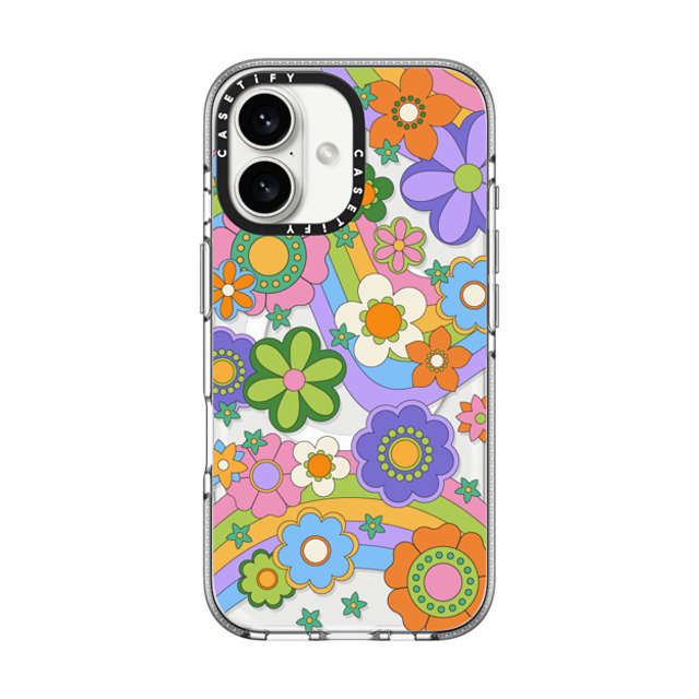 CASETiFY iPhone 16 ケース クリア クリア ケース MagSafe対応 Groovy Floral casetify_artist Father's Day CASETiFY iPhone 16 ケース クリア クリア ケース MagSafe対応 Groovy Floral casetify_artist Father's Day
