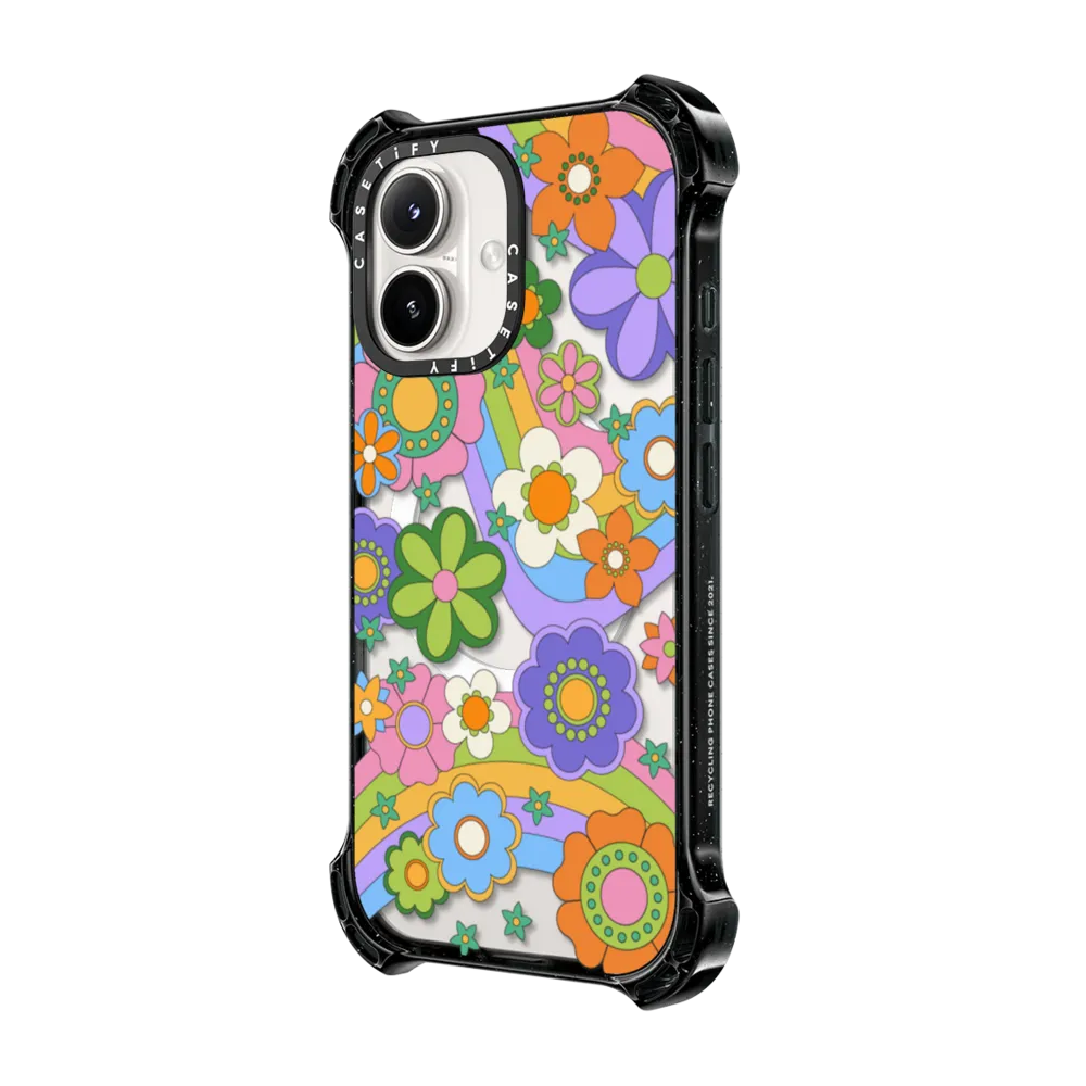 Bounce iPhone 16 Case MagSafe Compatible - Groovy Floral