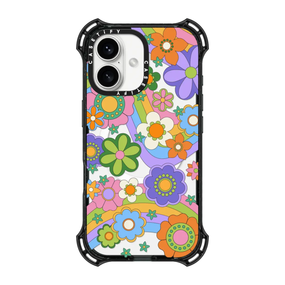 Bounce iPhone 16 Case MagSafe Compatible - Groovy Floral