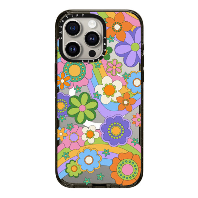 CASETiFY iPhone 15 Pro Max Case Black Impact Case MagSafe Compatible Groovy Floral casetify_artist Back to School CASETiFY iPhone 15 Pro Max Case Black Impact Case MagSafe Compatible Groovy Floral casetify_artist Back to School