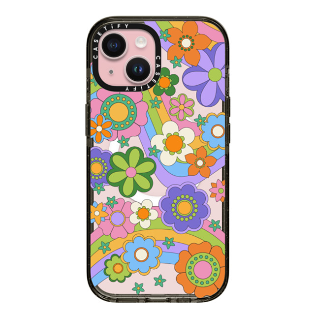 CASETiFY iPhone 15 Case Black Impact Case MagSafe Compatible Groovy Floral casetify_artist Mother's Day CASETiFY iPhone 15 Case Black Impact Case MagSafe Compatible Groovy Floral casetify_artist Mother's Day