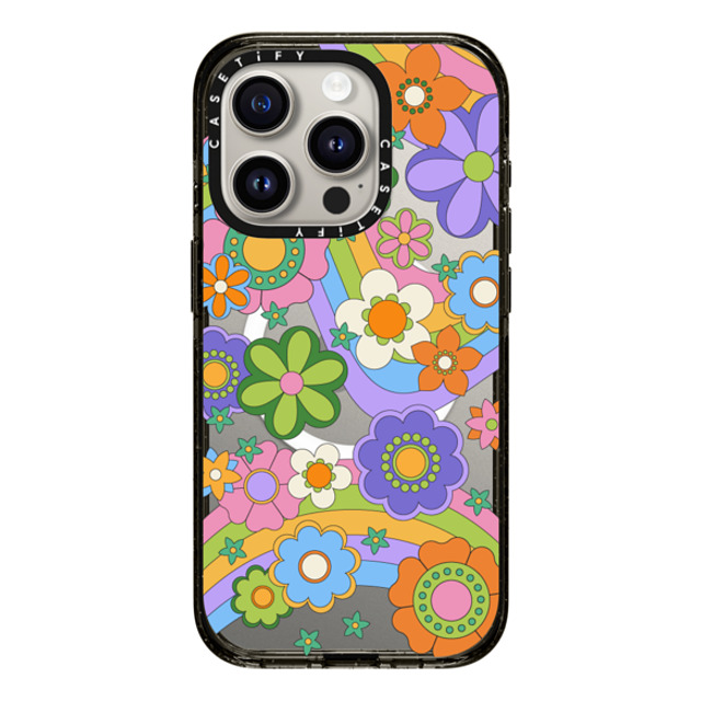 CASETiFY iPhone 15 Pro Case Black Impact Case MagSafe Compatible Groovy Floral casetify_artist Mother's Day CASETiFY iPhone 15 Pro Case Black Impact Case MagSafe Compatible Groovy Floral casetify_artist Mother's Day