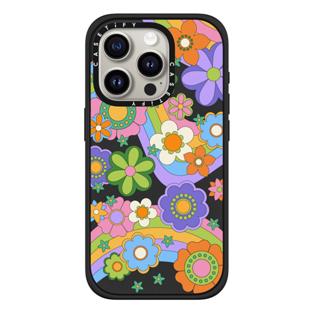 CASETiFY iPhone 15 Pro ケース マットブラック インパクトケース MagSafe対応 Groovy Floral casetify_artist Father's Day CASETiFY iPhone 15 Pro ケース マットブラック インパクトケース MagSafe対応 Groovy Floral casetify_artist Father's Day