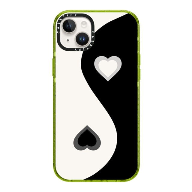 CASETiFY iPhone 14 Plus ケース Kiwi インパクトケース Heart Yin Yang - Black casetify_artist