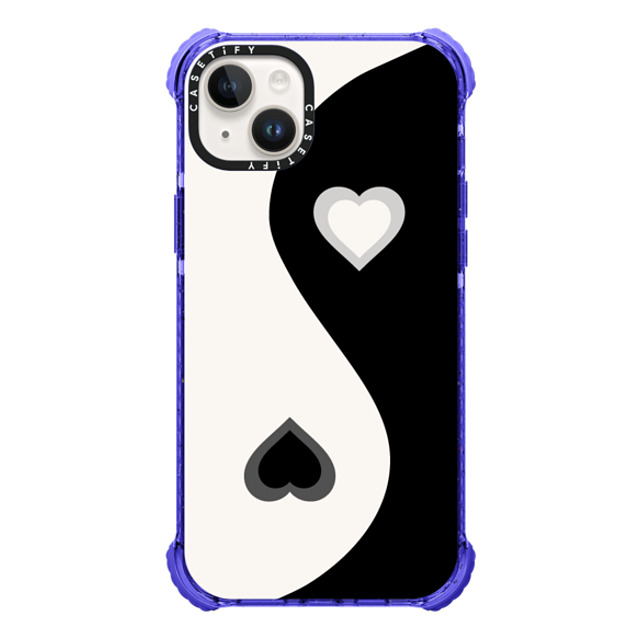 CASETiFY iPhone 14 Plus Case Peri Purple ウルトラ インパクトケース MagSafe 対応 Heart Yin Yang - Black casetify_artist Mother's Day CASETiFY iPhone 14 Plus Case Peri Purple ウルトラ インパクトケース MagSafe 対応 Heart Yin Yang - Black casetify_artist Mother's Day