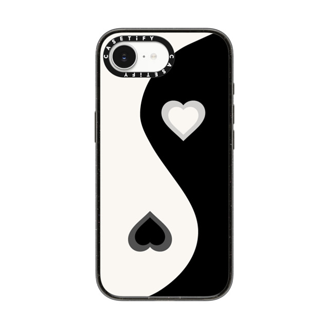 CASETiFY iPhone 16e Case Black Impact Case MagSafe Compatible Heart Yin Yang - Black casetify_artist Back to School CASETiFY iPhone 16e Case Black Impact Case MagSafe Compatible Heart Yin Yang - Black casetify_artist Back to School