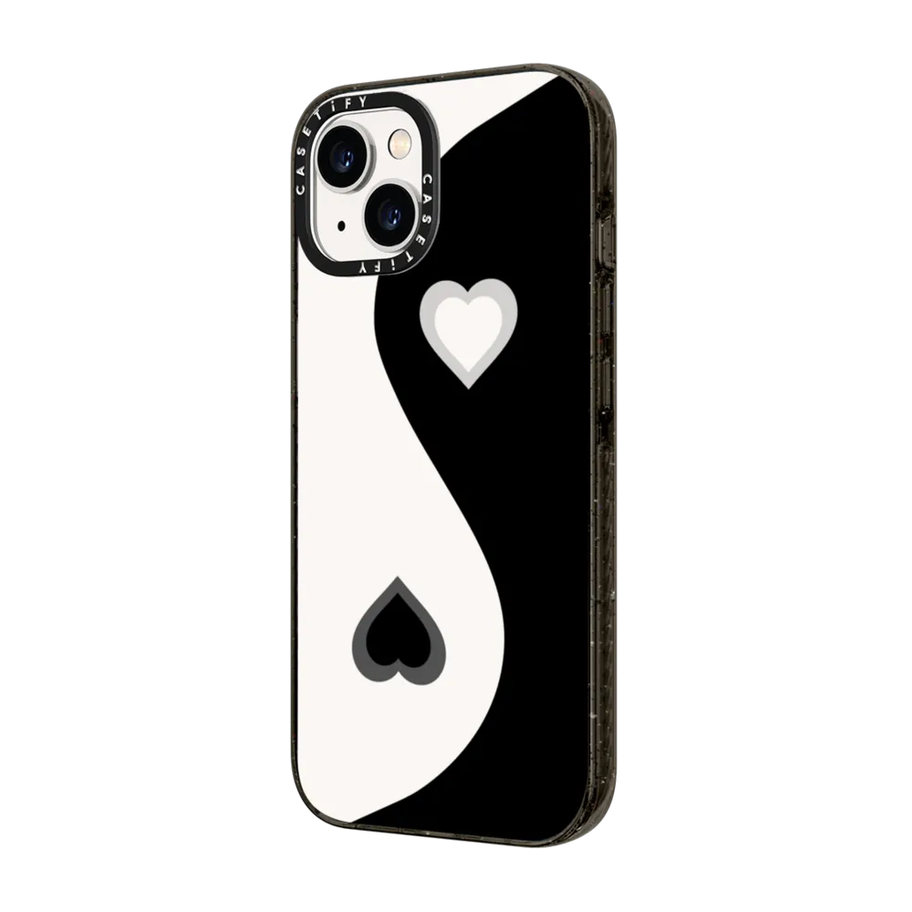 Impact iPhone 14 Case - Heart Yin Yang - Black