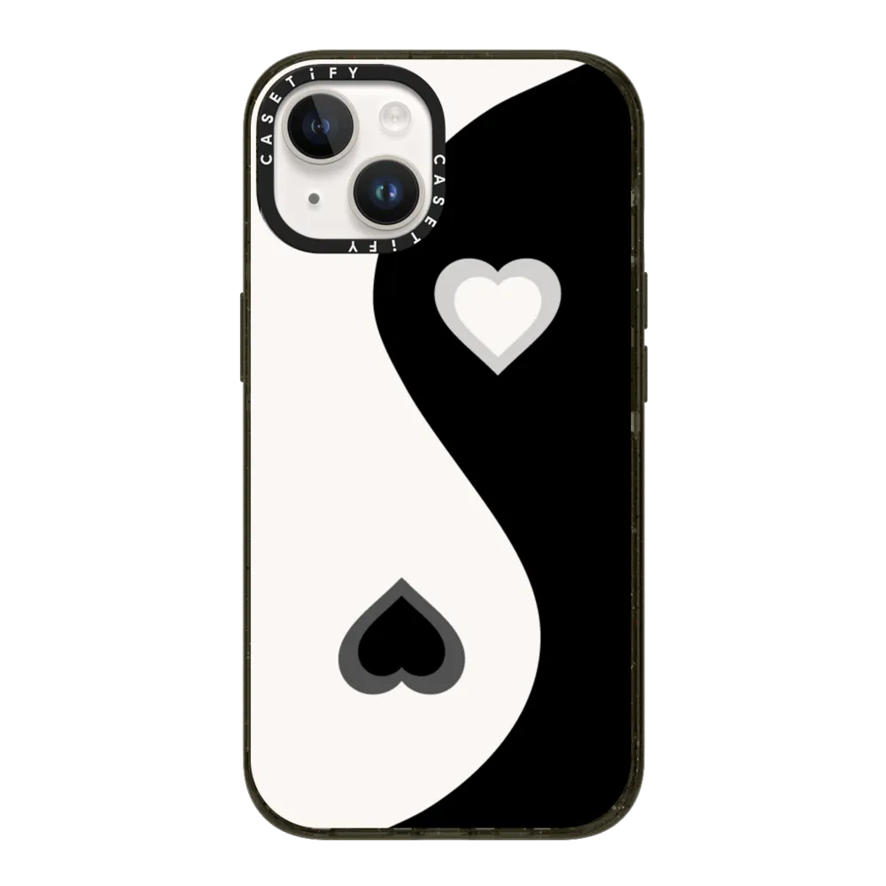 Impact iPhone 14 Case - Heart Yin Yang - Black