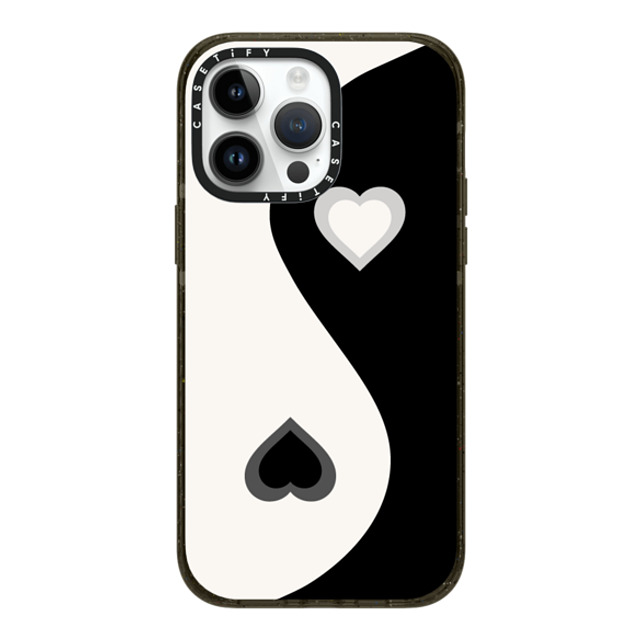 CASETiFY iPhone 14 Pro Max ケース ブラック インパクトケース MagSafe対応 Heart Yin Yang - Black casetify_artist