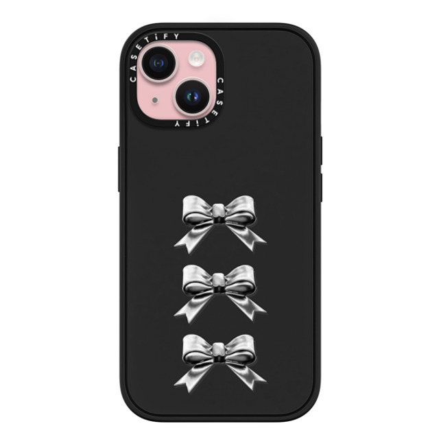 CASETiFY iPhone 15 ケース マットブラック インパクトケース MagSafe対応 Butterfly,Sport Chrome Bows