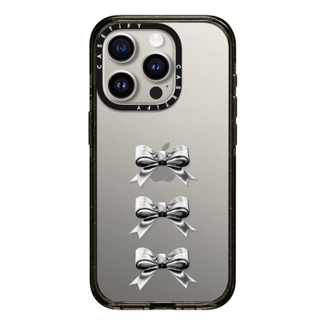 CASETiFY iPhone 15 Pro ケース ブラック インパクトケース Butterfly,Sport Chrome Bows