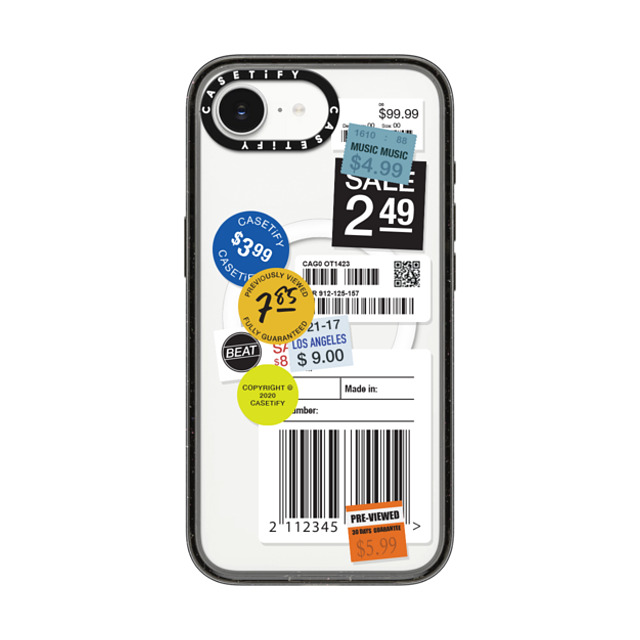 CASETiFY iPhone 16e ケース ブラック インパクトケース MagSafe対応 Sticker ステッカー Label Sticker Design Back to School CASETiFY iPhone 16e ケース ブラック インパクトケース MagSafe対応 Sticker ステッカー Label Sticker Design Back to School