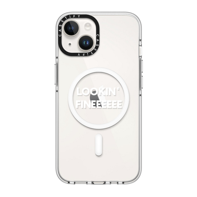 CASETiFY iPhone 14 Case Clear Clear Case MagSafe Compatible Quote,Typography LOOKIN' FINE CASETiFY iPhone 14 Case Clear Clear Case MagSafe Compatible Quote,Typography LOOKIN' FINE