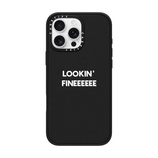 CASETiFY iPhone 16 Pro Max Case Matte Black Impact Case MagSafe Compatible Quote,Typography LOOKIN' FINE CASETiFY iPhone 16 Pro Max Case Matte Black Impact Case MagSafe Compatible Quote,Typography LOOKIN' FINE