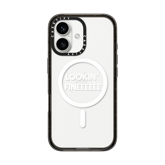 CASETiFY iPhone 16 Case Black Impact Case MagSafe Compatible Quote,Typography LOOKIN' FINE CASETiFY iPhone 16 Case Black Impact Case MagSafe Compatible Quote,Typography LOOKIN' FINE