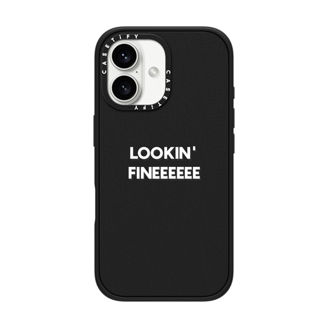 CASETiFY iPhone 16 Case Matte Black Impact Case MagSafe Compatible Quote,Typography LOOKIN' FINE CASETiFY iPhone 16 Case Matte Black Impact Case MagSafe Compatible Quote,Typography LOOKIN' FINE