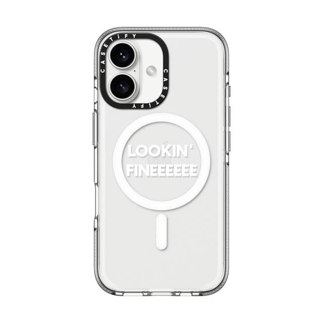 CASETiFY iPhone 16 Case Clear Clear Case MagSafe Compatible Quote,Typography LOOKIN' FINE CASETiFY iPhone 16 Case Clear Clear Case MagSafe Compatible Quote,Typography LOOKIN' FINE