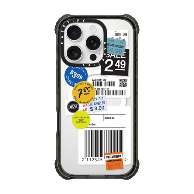 CASETiFY iPhone 16 Pro Case Black ウルトラ インパクトケース MagSafe 対応 ステッカー Label Sticker Design CASETiFY iPhone 16 Pro Case Black ウルトラ インパクトケース MagSafe 対応 ステッカー Label Sticker Design