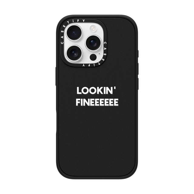CASETiFY iPhone 16 Pro Case Matte Black Impact Case MagSafe Compatible Quote,Typography LOOKIN' FINE CASETiFY iPhone 16 Pro Case Matte Black Impact Case MagSafe Compatible Quote,Typography LOOKIN' FINE