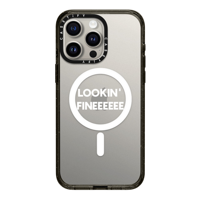 CASETiFY iPhone 15 Pro Max Case Black Impact Case MagSafe Compatible Quote,Typography LOOKIN' FINE CASETiFY iPhone 15 Pro Max Case Black Impact Case MagSafe Compatible Quote,Typography LOOKIN' FINE