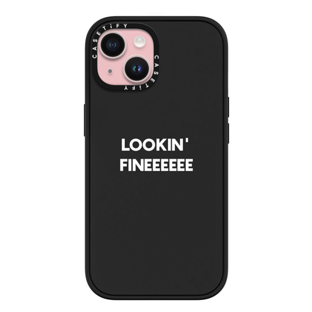 CASETiFY iPhone 15 Case Matte Black Impact Case MagSafe Compatible Quote,Typography LOOKIN' FINE CASETiFY iPhone 15 Case Matte Black Impact Case MagSafe Compatible Quote,Typography LOOKIN' FINE