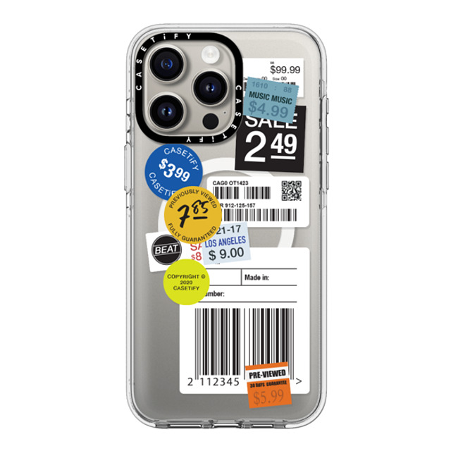 CASETiFY iPhone 15 Pro Max Case Clear Clear Case MagSafe Compatible ステッカー Label Sticker Design CASETiFY iPhone 15 Pro Max Case Clear Clear Case MagSafe Compatible ステッカー Label Sticker Design