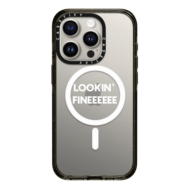 CASETiFY iPhone 15 Pro Case Black Impact Case MagSafe Compatible Quote,Typography LOOKIN' FINE CASETiFY iPhone 15 Pro Case Black Impact Case MagSafe Compatible Quote,Typography LOOKIN' FINE