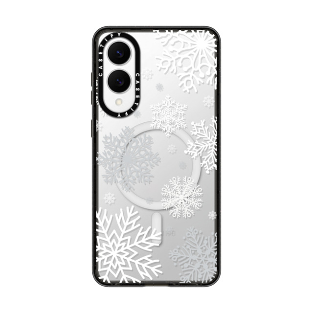 CASETiFY Galaxy S25 Edge ケース ブラック Impact Magnetic Case Christmas クリスマス Snow flakes New iPhone CASETiFY Galaxy S25 Edge ケース ブラック Impact Magnetic Case Christmas クリスマス Snow flakes New iPhone