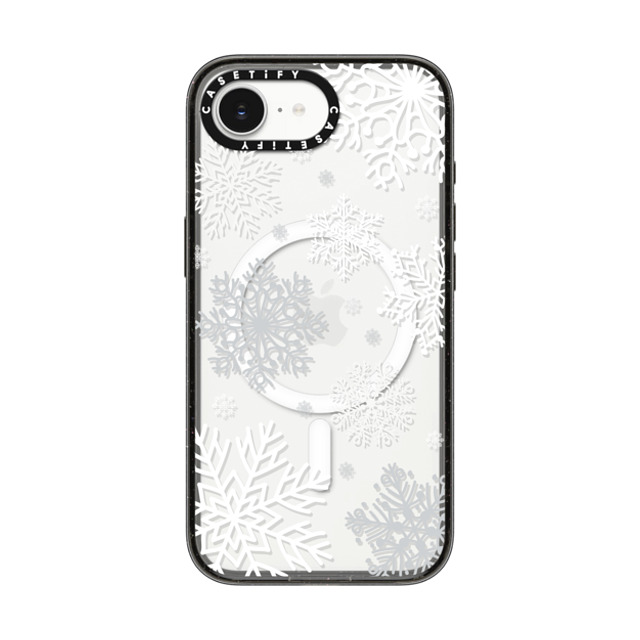 CASETiFY iPhone 16e Case Black Impact Case MagSafe Compatible Christmas クリスマス Snow flakes Back to School CASETiFY iPhone 16e Case Black Impact Case MagSafe Compatible Christmas クリスマス Snow flakes Back to School