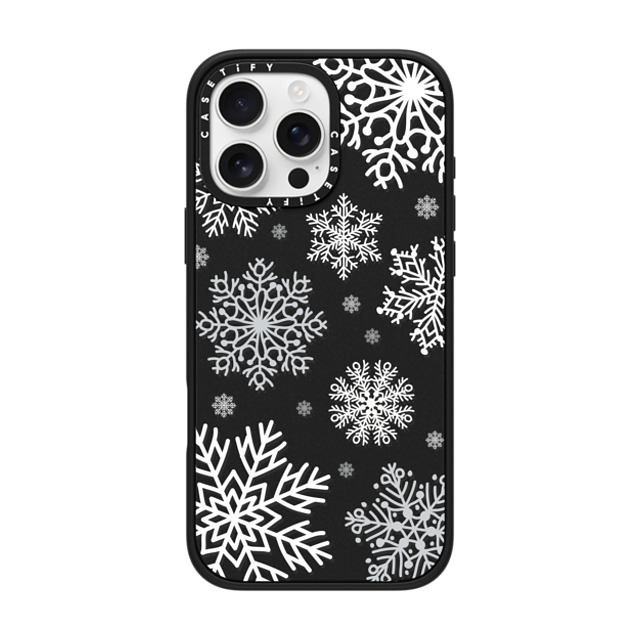 CASETiFY iPhone 16 Pro Max ケース マットブラック インパクトケース MagSafe対応 Christmas クリスマス Snow flakes Father's Day CASETiFY iPhone 16 Pro Max ケース マットブラック インパクトケース MagSafe対応 Christmas クリスマス Snow flakes Father's Day