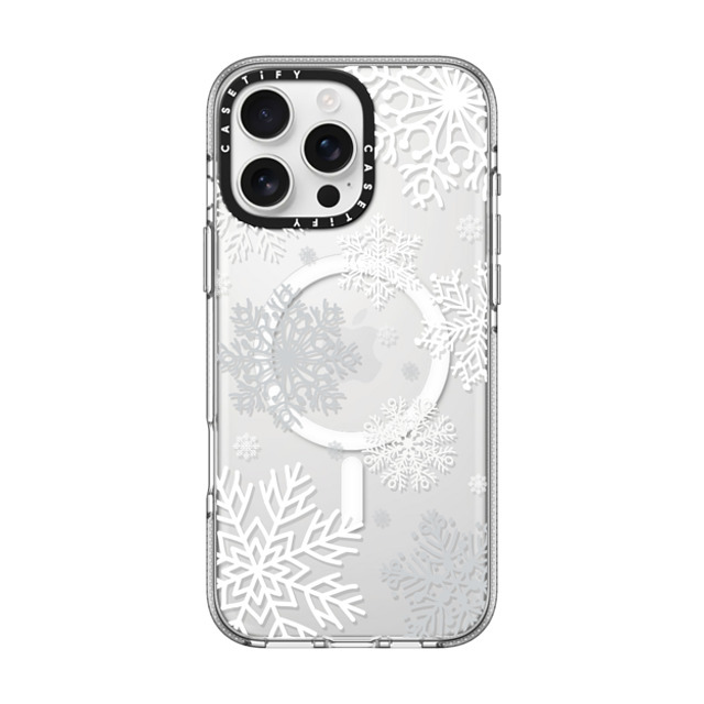 CASETiFY iPhone 16 Pro Max Case クリア クリア ケース MagSafe対応 Christmas クリスマス Snow flakes Back to School CASETiFY iPhone 16 Pro Max Case クリア クリア ケース MagSafe対応 Christmas クリスマス Snow flakes Back to School