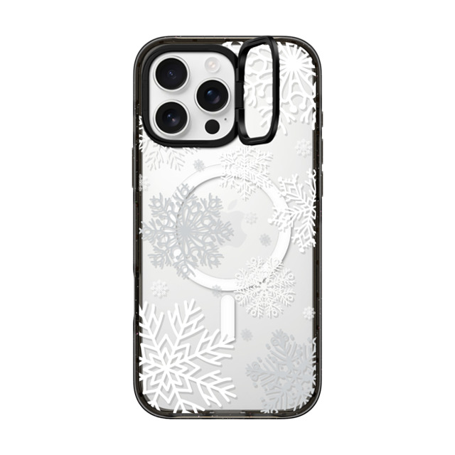CASETiFY iPhone 16 Pro Max ケース ブラック インパクトリングスタンドケース MagSafe対応 Christmas クリスマス Snow flakes Father's Day CASETiFY iPhone 16 Pro Max ケース ブラック インパクトリングスタンドケース MagSafe対応 Christmas クリスマス Snow flakes Father's Day
