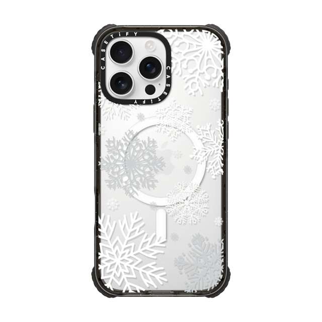 CASETiFY iPhone 16 Pro Max ケース ブラック ウルトラ インパクトケース MagSafe 対応 Christmas クリスマス Snow flakes Father's Day CASETiFY iPhone 16 Pro Max ケース ブラック ウルトラ インパクトケース MagSafe 対応 Christmas クリスマス Snow flakes Father's Day