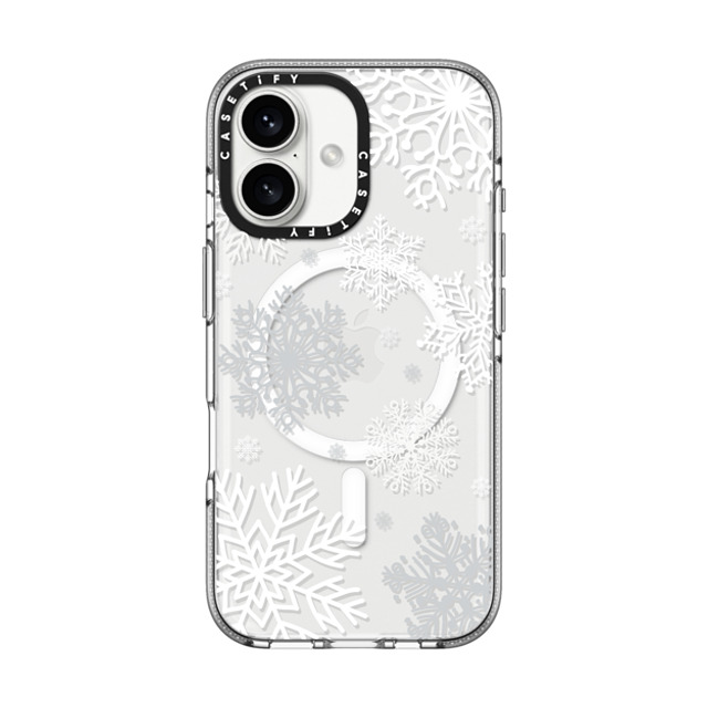 CASETiFY iPhone 16 Case クリア クリア ケース MagSafe対応 Christmas クリスマス Snow flakes Back to School CASETiFY iPhone 16 Case クリア クリア ケース MagSafe対応 Christmas クリスマス Snow flakes Back to School