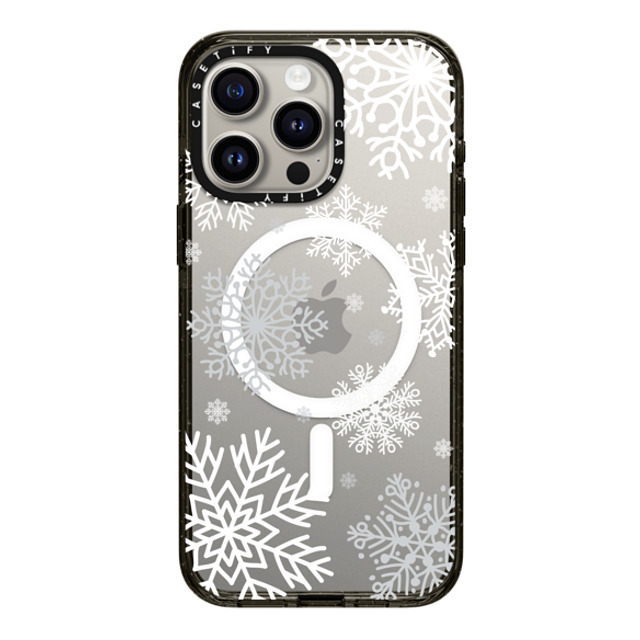 CASETiFY iPhone 15 Pro Max ケース ブラック インパクトケース MagSafe対応 Christmas クリスマス Snow flakes Father's Day CASETiFY iPhone 15 Pro Max ケース ブラック インパクトケース MagSafe対応 Christmas クリスマス Snow flakes Father's Day
