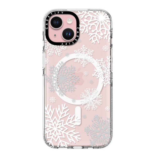 CASETiFY iPhone 15 ケース クリア クリア ケース MagSafe対応 Christmas クリスマス Snow flakes Father's Day CASETiFY iPhone 15 ケース クリア クリア ケース MagSafe対応 Christmas クリスマス Snow flakes Father's Day