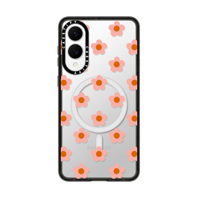 CASETiFY Galaxy S25 Edge ケース ブラック マグネット式 インパクトケース Floral フローラル Peach Daisies Back to School CASETiFY Galaxy S25 Edge ケース ブラック マグネット式 インパクトケース Floral フローラル Peach Daisies Back to School