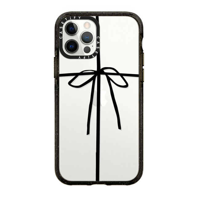 CASETiFY iPhone 12 Pro ケース ブラック インパクトケース クリスマス WRAPPED IN A BOW