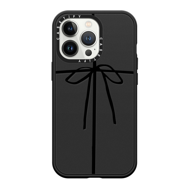 CASETiFY iPhone 13 Pro ケース マットブラック インパクトケース クリスマス WRAPPED IN A BOW