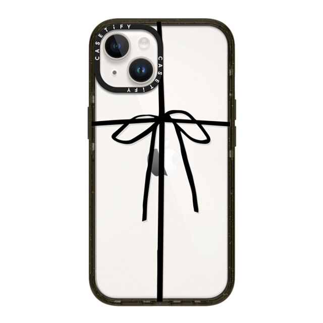 CASETiFY iPhone 14 ケース ブラック インパクトケース クリスマス WRAPPED IN A BOW