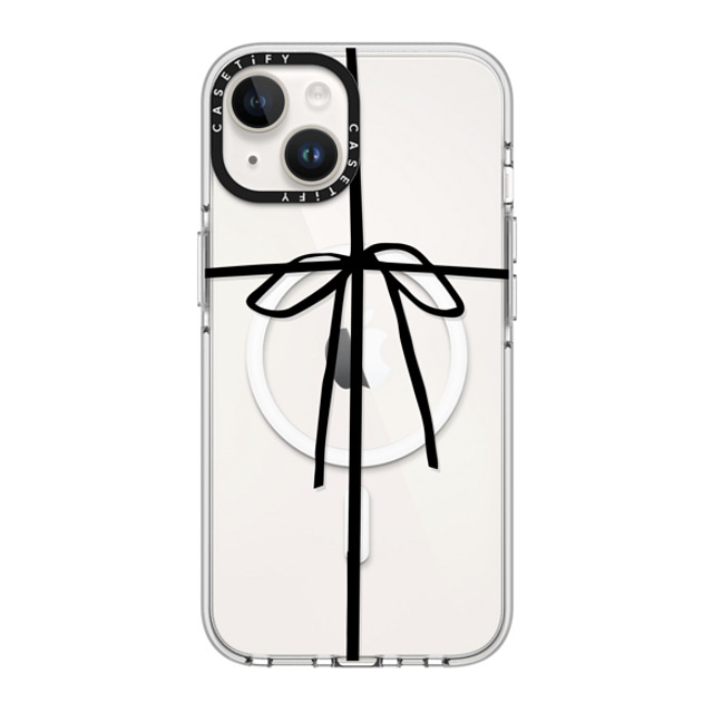 CASETiFY iPhone 14 ケース クリア クリア ケース MagSafe対応 クリスマス WRAPPED IN A BOW