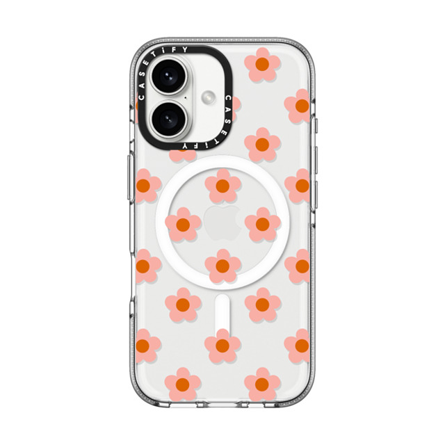 CASETiFY iPhone 16 Case クリア クリア ケース MagSafe対応 Floral フローラル Peach Daisies Father's Day CASETiFY iPhone 16 Case クリア クリア ケース MagSafe対応 Floral フローラル Peach Daisies Father's Day