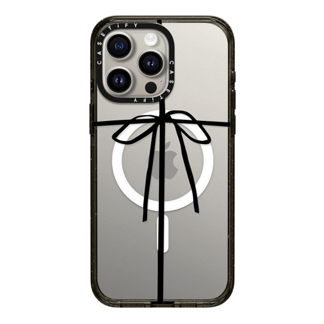 CASETiFY iPhone 15 Pro Max ケース ブラック インパクトケース MagSafe対応 クリスマス WRAPPED IN A BOW