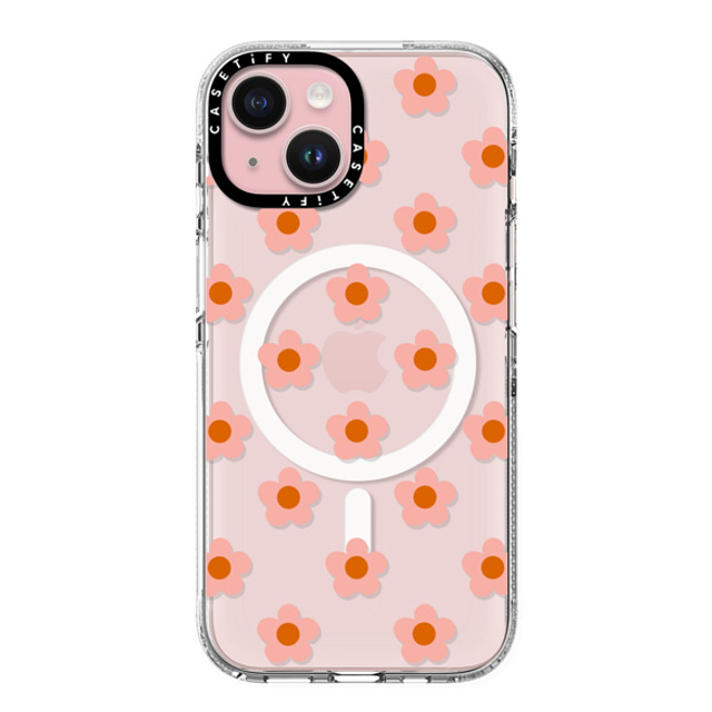 CASETiFY iPhone 15 Case クリア クリア ケース MagSafe対応 Floral フローラル Peach Daisies Father's Day CASETiFY iPhone 15 Case クリア クリア ケース MagSafe対応 Floral フローラル Peach Daisies Father's Day