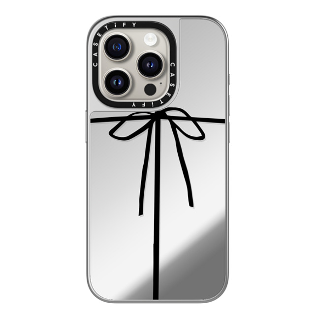 CASETiFY iPhone 15 Pro ケース シルバー (シルバーバンパー) ミラーケース MagSafe対応 Ribbon,Christmas Christmas,Ribbon WRAPPED IN A BOW Back to School CASETiFY iPhone 15 Pro ケース シルバー (シルバーバンパー) ミラーケース MagSafe対応 Ribbon,Christmas Christmas,Ribbon WRAPPED IN A BOW Back to School