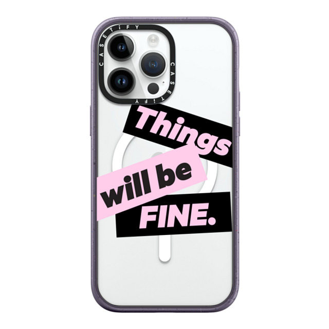 CASETiFY iPhone 14 Pro Max ケース Matte Deep Purple インパクトケース MagSafe対応 Quote,Typography Quote,Typography Things will be fine Back to School CASETiFY iPhone 14 Pro Max ケース Matte Deep Purple インパクトケース MagSafe対応 Quote,Typography Quote,Typography Things will be fine Back to School